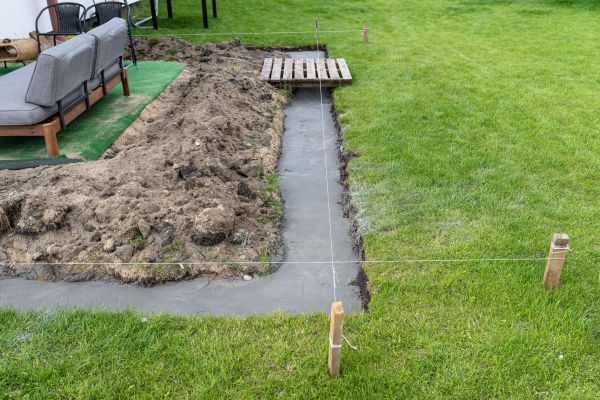 Cement Footer Installation in Noblesville